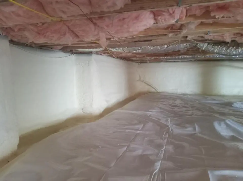 Crawl space encapsulation with closed-cell spray foam for Metal Roof Coating in Oscoda
