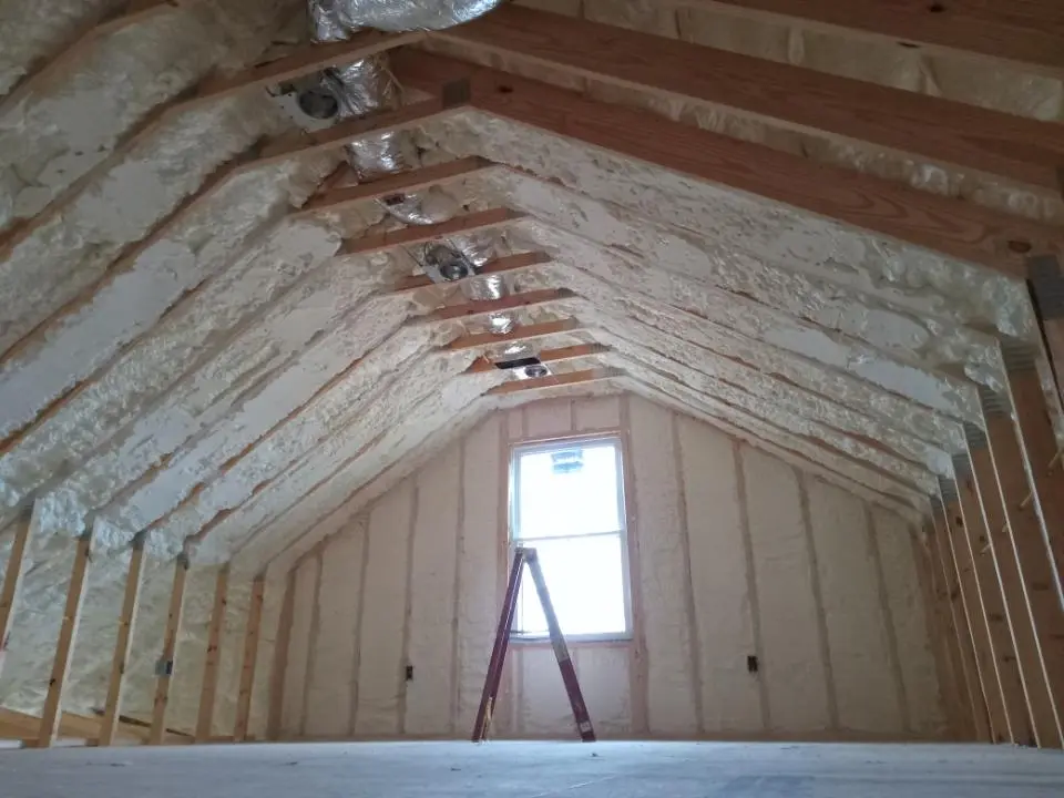 Spray foam roofing application for Roof Restoration project in Oscoda